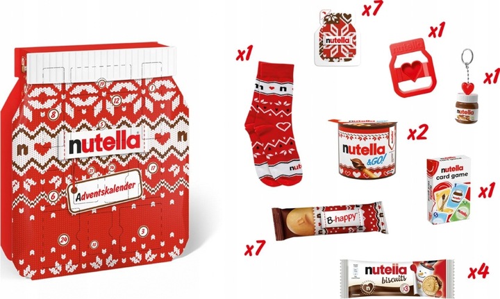 Kalendarz adwentowy Nutella 528g