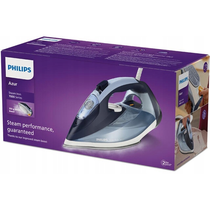 ŻELAZKO PAROWE PHILIPS AZUR 7000 SERIES DST7020/20 STEAMGLIDE PLUS 2800W
