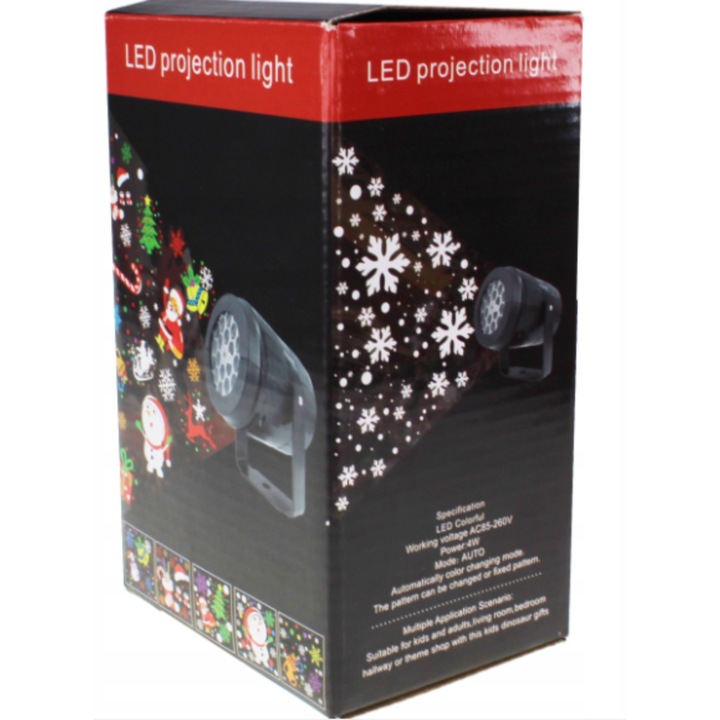 PROJEKTOR LED ŚNIEG ŚWIĄTECZNY LASEROWY REFLEKTOR RZUTNIK ŚNIEG MIKOŁAJ