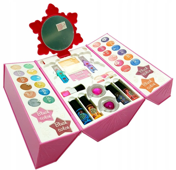 KUFEREK KOSMETYKÓW ZESTAW DO MAKIJAŻU I PAZNOKCI