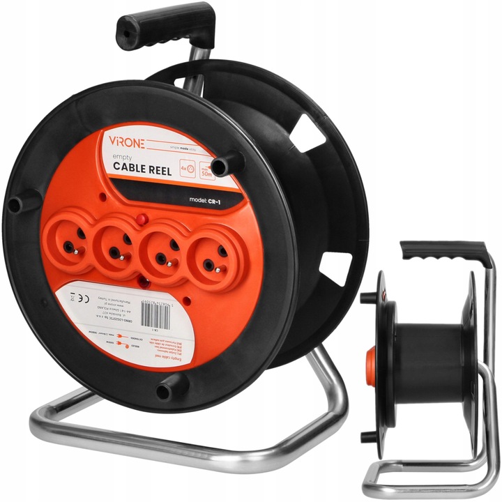 BĘBEN PUSTY ZWIJAK NAWIJAK KABLA PRZEWODU PRZEDŁUŻACZA DO 50M 4x GNIAZDA