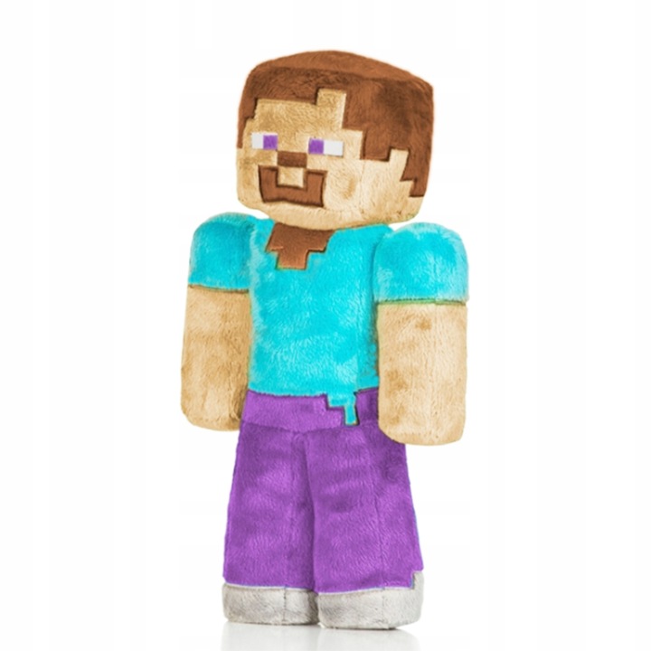 PLUSZOWA MASKOTKA MINECRAFT STEVE DIAMENTOWY 22CM MIĘKKA PRZYTULANKA Z GRY