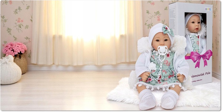 Lalka bobas interaktywna DUŻA REALISTYCZNA PACHNĄCA zestaw SMOCZEK PAMPERS