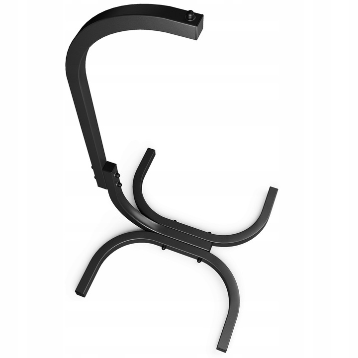 KOKON KRZESŁO BRAZYLIJSKIE WISZĄCE BOHO CZARNY ZE STELAŻEM BUJANY HUŚTAWKA