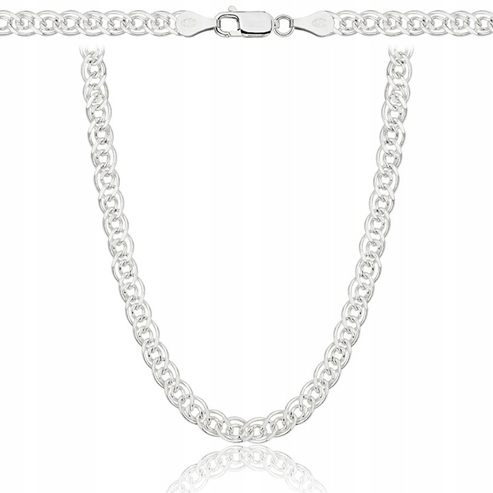 Srebrny Łańcuszek Męski Nonna MONALIZA Pełna Diamentowana 5 mm Srebro 925