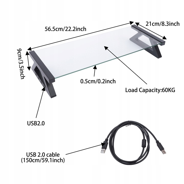 MOZOS DUAL RISER S PODSTAWA PÓŁKA POD DWA MONITORY KOMPUTER LAPTOP UCHWYT