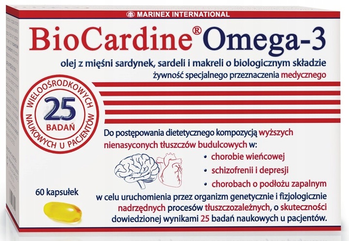 BioCardine Omega-3 kwasy omega-3 60 kapsułek