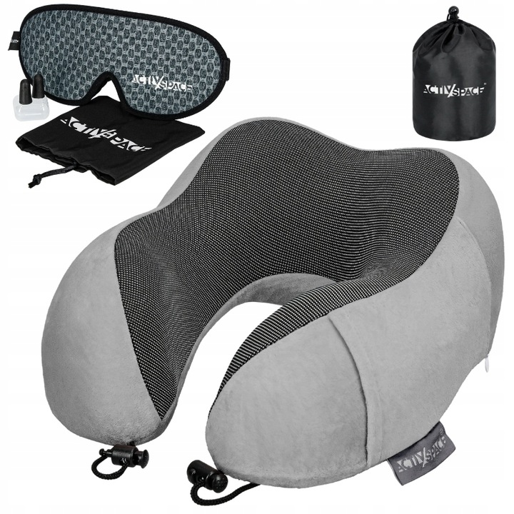 PODUSZKA PODRÓŻNA TURYSTYCZNA ROGAL NA SZYJĘ ZAGŁÓWEK DO SAMOCHODU + OPASKA