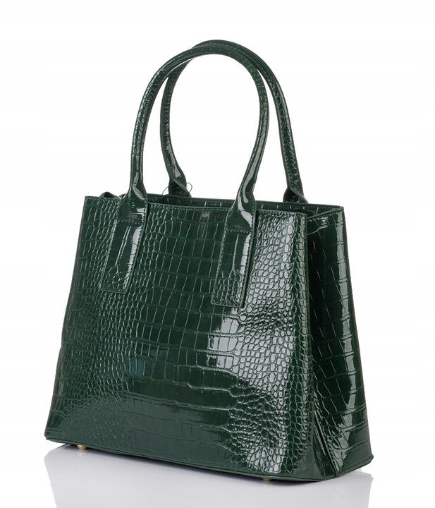 Klasyczna Zielona torba damska MIEJSKA SHOPPER Pojemna MONNARI Aktówka