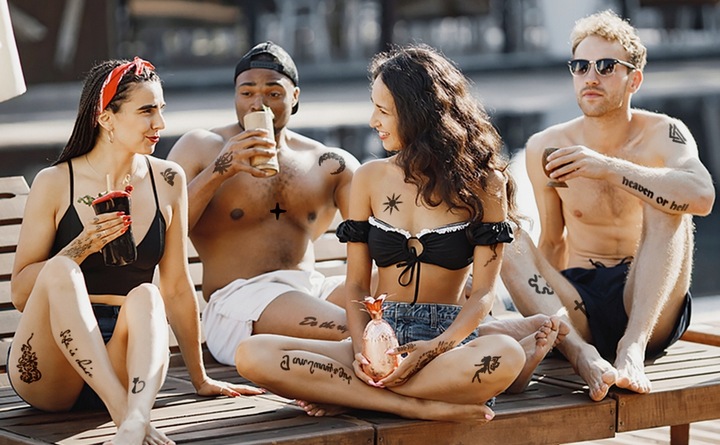 TATUAŻE BROKATOWE SZBLONY PAKIET SZABLONÓW 258szt