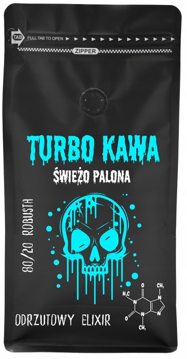 TURBO Kawa ziarnista Do ekspresu 1kg 80/20 Robusta/Arabica ODRZUTOWY ELIXIR