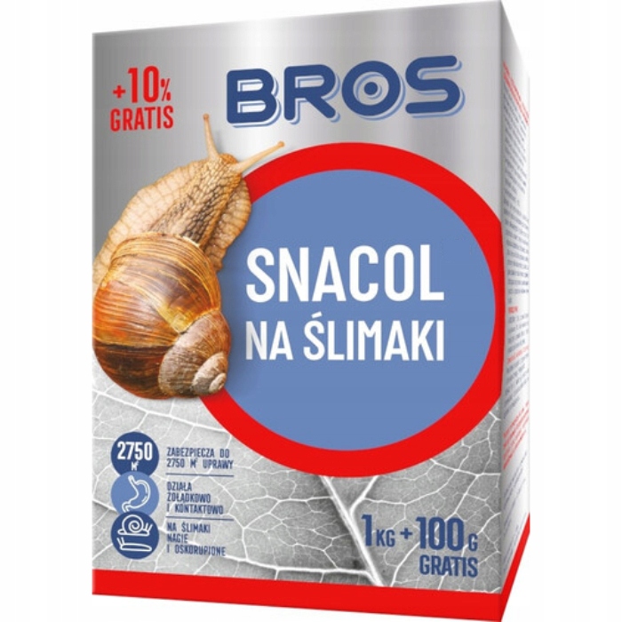 Środek Trutka Granulat Bros na Ślimaki Snacol 03GB 1kg+100g Gratis