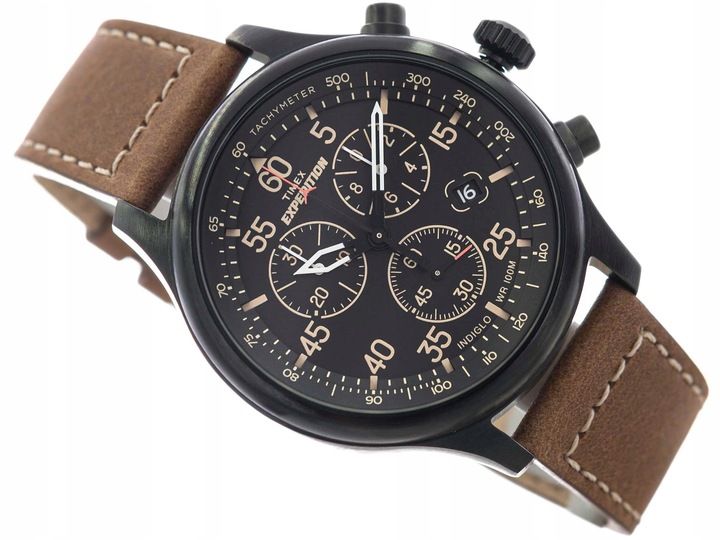 MĘSKI ZEGAREK TIMEX TW4B20800 EXPEDITION BRĄZOWY CHRONOGRAF 100M