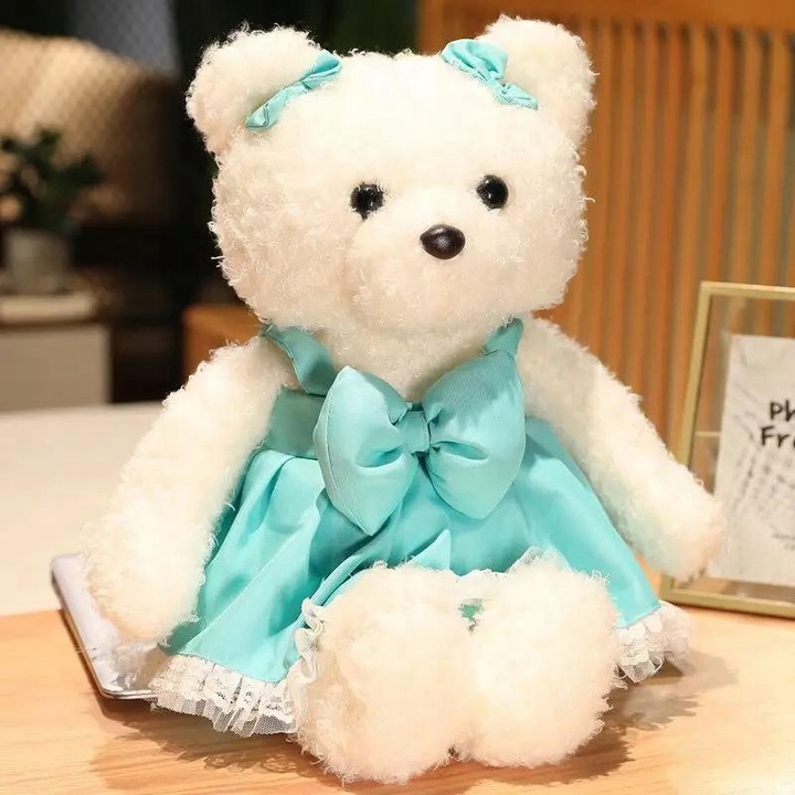 Pluszowy mięciutki MIŚ w sukience 34cm kolory