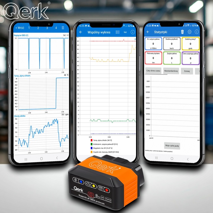 INTERFEJS DIAGNOSTYCZNY Qerk KW905 OBD2 ELM327 BLUETOOTH 5.0 TESTER POLSKI