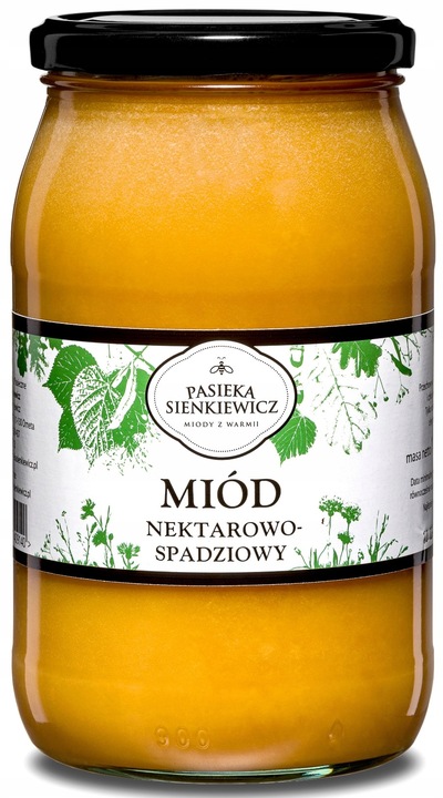 MIÓD NEKTAROWO SPADZIOWY WARMII 1,2 KG LEŚNY