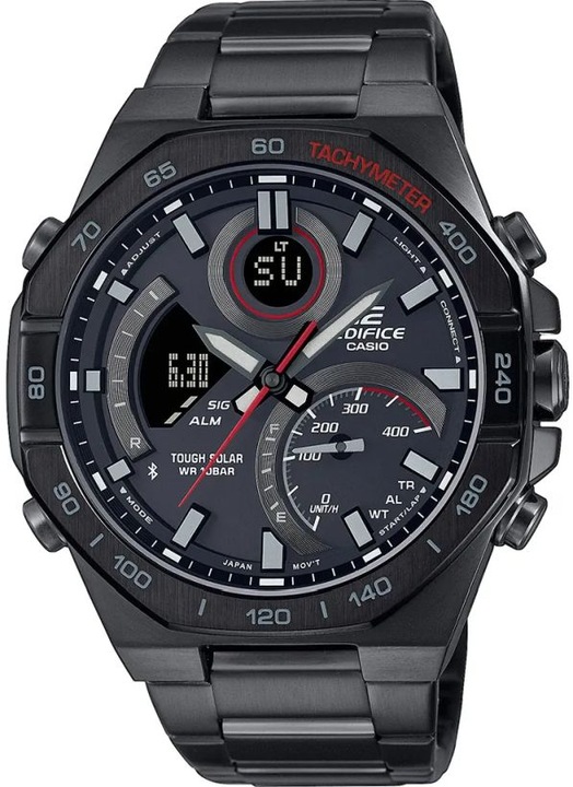 MĘSKI ZEGAREK CASIO EDIFICE PREMIUM ECB-950DC-1AEF CZARNY SOLAR BLUETOOTH