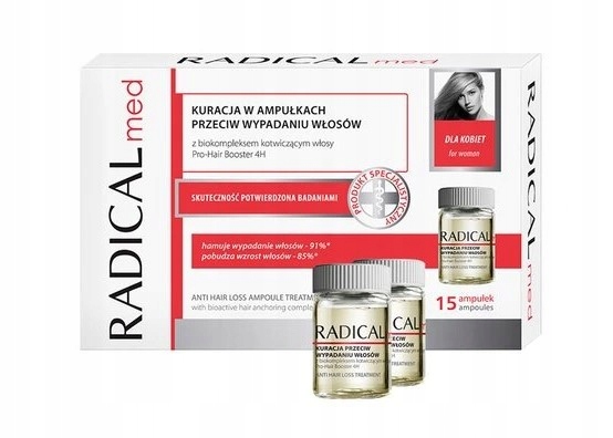 Ideepharm Radical Med kuracja przeciw wypadaniu włosów w ampułkach 15x 5 ml