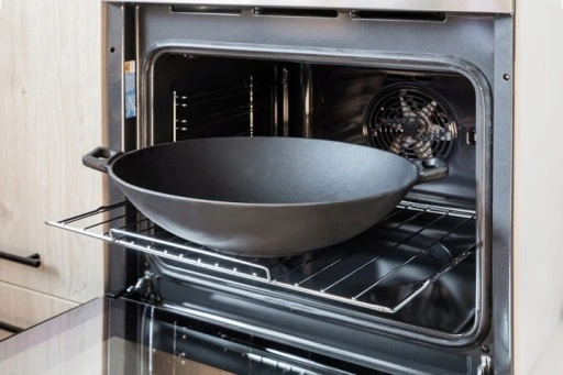 PATELNIA ŻELIWNA WOK Garnek duża ciężka 36,5 cm