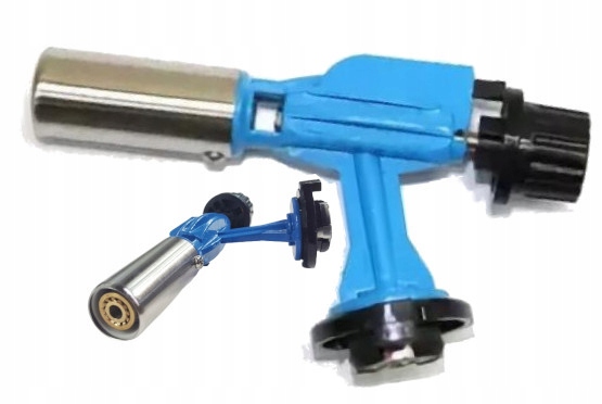 Palnik Gazowy STALOWY Opalarka Na Butlę + 2X Gaz Kartusz Ceramika Lutlampa