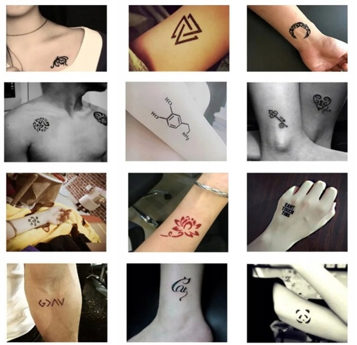 Tatuaże brokatowe SZABLONY 373 SZT KATALOG DLA DZIECI I DOROSŁYCH