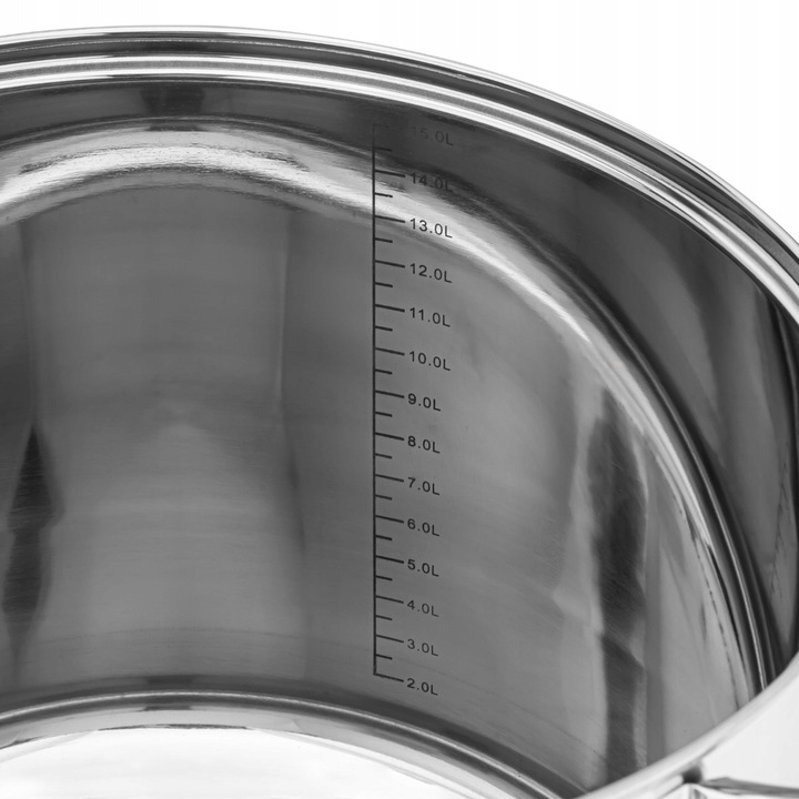 Wysoki garnek indukcja DUŻY stal nierdzewna Altom Design Fabio 15 litrów