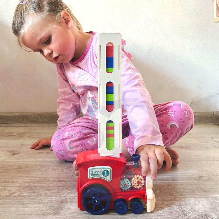 ELEKTRYCZNA CIUCHCIA LOKOMOTYWA DO KLOCKÓW DOMINO INTERAKTYWNA WOOPIE