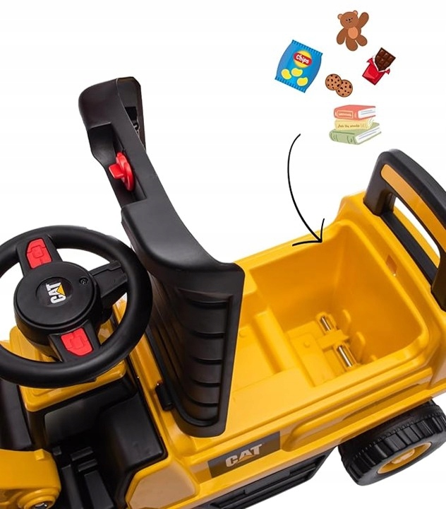 Koparka CATERPILLAR dla dzieci CAT JEŹDZIK ODPYCHACZ ruchoma łyżka DŹWIĘKI
