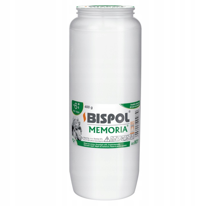 Wkłady do zniczy olejowe 10 sztuk całoroczne 6 dni WO11