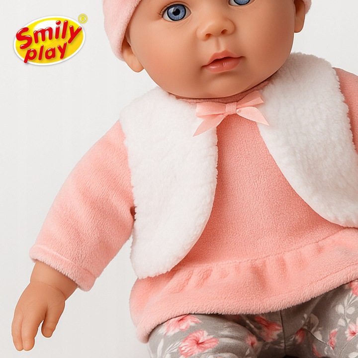 Lalka bobas Julka interaktywna edukacyjna miękka mówi śpiewa uczy 2l+ 32cm