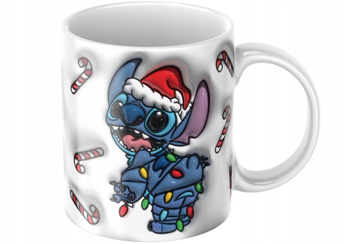 Świąteczny Kubek 3D Disney, Stitch - Idealny Na Prezent - Urodziny - NOWOŚĆ