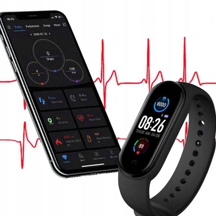 SMARTBAND M5 SMARTWATCH OPASKA PULS KROKI ROZMOWY