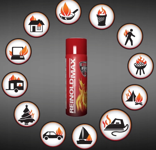 SPRAY GAŚNICA SPRAY GAŚNICZY DOMOWY 1000g A F Data Ważności 2028 r.