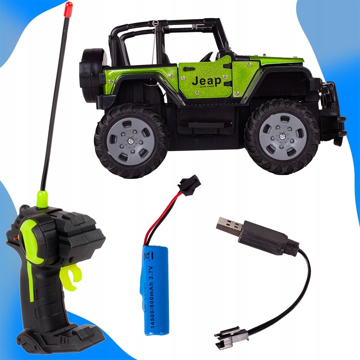 SAMOCHÓD AUTO TERENOWE JEEP RC 1:20 METALOWE ZDALNIE STEROWANE DLA CHŁOPCA