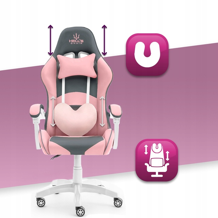 FOTEL GAMINGOWY DLA GRACZA BIUROWY HELL'S