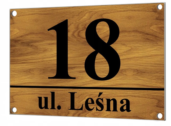 RÓŻNE WZORY TABLICZKA + DYSTANSE MONTAŻOWE | Z NUMEREM DOMU ADRESEM ULICĄ