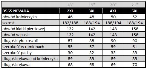 Koszula męska D555 NEVADA_obw kl_148