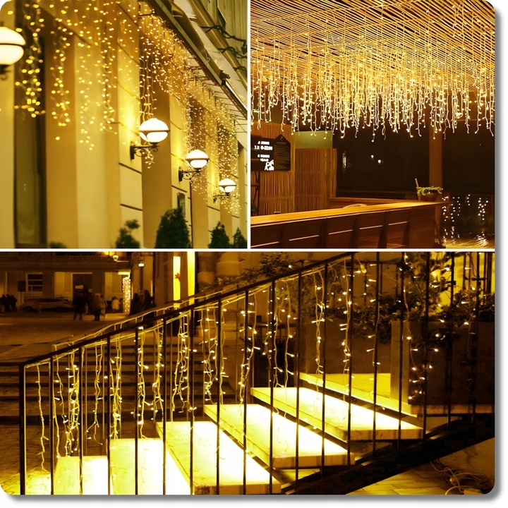 SOPLE FLASH 300 LED ZEWNĘTRZNE BIAŁE CIEPŁE lampki + zimny Flash