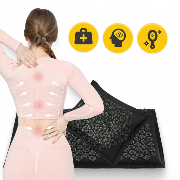 4FIZJO MATA DO AKUPRESURY Z KOLCAMI + PODUSZKA