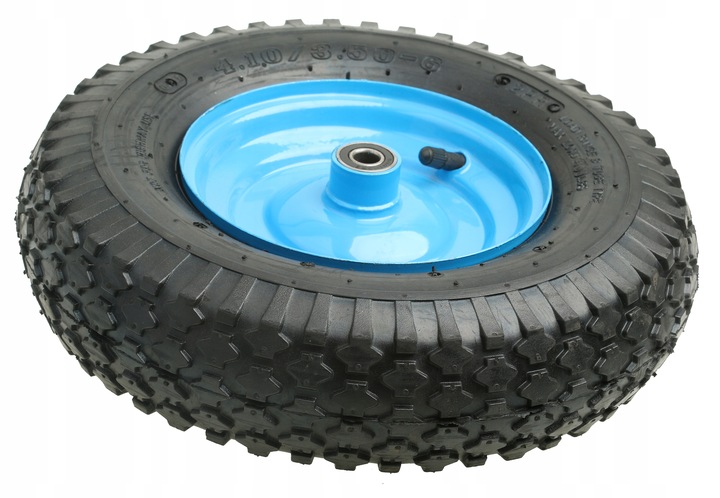 KOŁO KÓŁKO DO TACZKI TACZEK WÓZKA 4.10/3.50-6 2PR POMPOWANE OTWÓR 12 + OŚKA