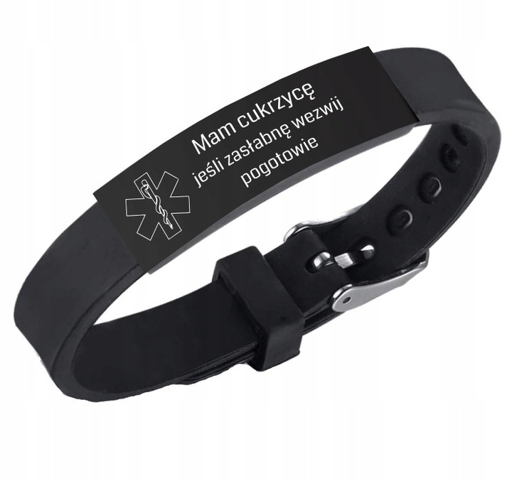 OPASKA MEDYCZNA CUKRZYKA DIABETYKA z grawerem