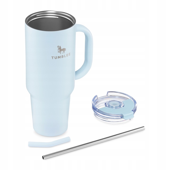 KUBEK TERMICZNY ZE SŁOMKĄ NA KAWĘ HERBATĘ DO SAMOCHODU SZCZELNY 1200 ml