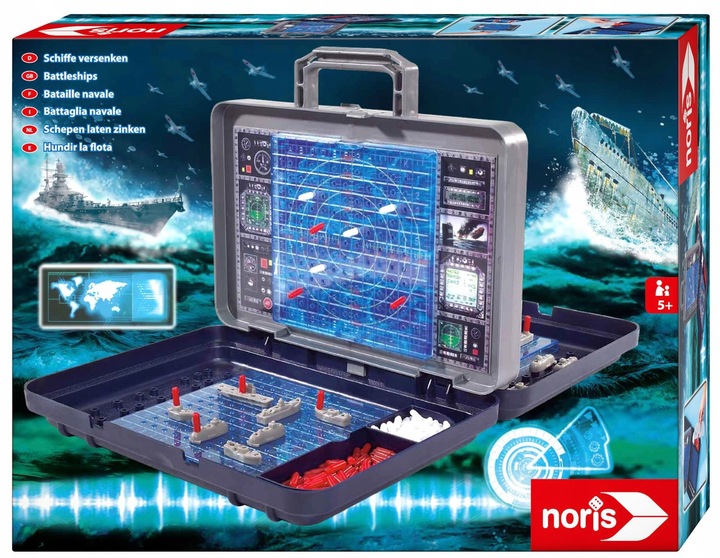 GRA W OKRĘTY STATKI W WALIZCE STRATEGICZNA PLANSZOWA BITWA MORSKA PRZENOŚNA