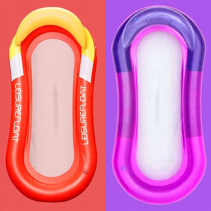 MATERAC DMUCHANY Z SIATKĄ DO PŁYWANIA LEŻAK PLAŻOWY NA BASEN HAMAK WODNY