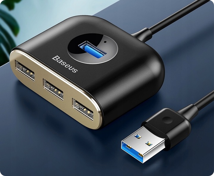 HUB USB BASEUS ADAPTER ROZDZIELACZ ROZGAŁĘŹNIK USB 3.0 DO 4x USB KABEL 1M