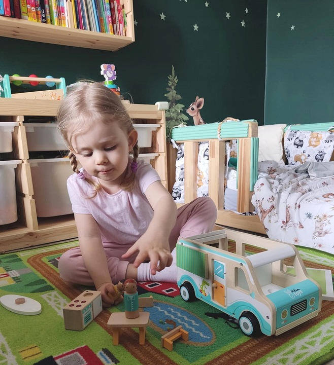 ADAMTOYS KAMPER DLA DZIECI POJAZD PODRÓŻNY AUTKO ZABAWKOWY POJAZD SURF VAN