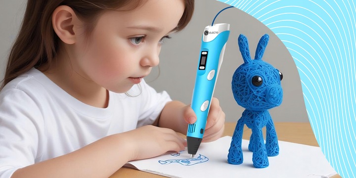 DŁUGOPIS 3D DRUKARKA MAGICZNY DŁUGOPIS 3D+ WKŁADY 460 METRÓW+ MATA OCHRONNA