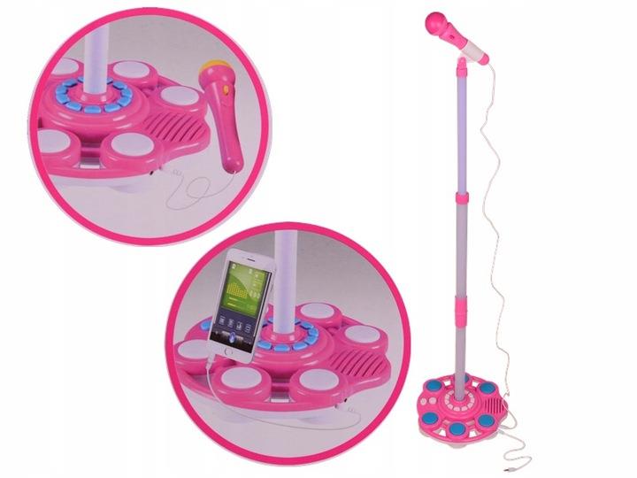 MIKROFON STOJĄCY DLA DZIECI ZE STATYWEM KARAOKE MP3 GŁOŚNIK