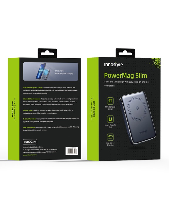 INNOSTYLE POWERMAG SLIM SZYBKI POWERBANK INDUKCYJNY DO MAGSAFE 10000MAH