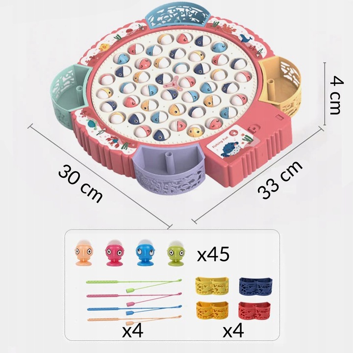 GRA ZRĘCZNOSCIOWA ŁOWIENIE RYBEK NA MAGNES KOTEK WĘDKI PUZZLE DLA DZIECI